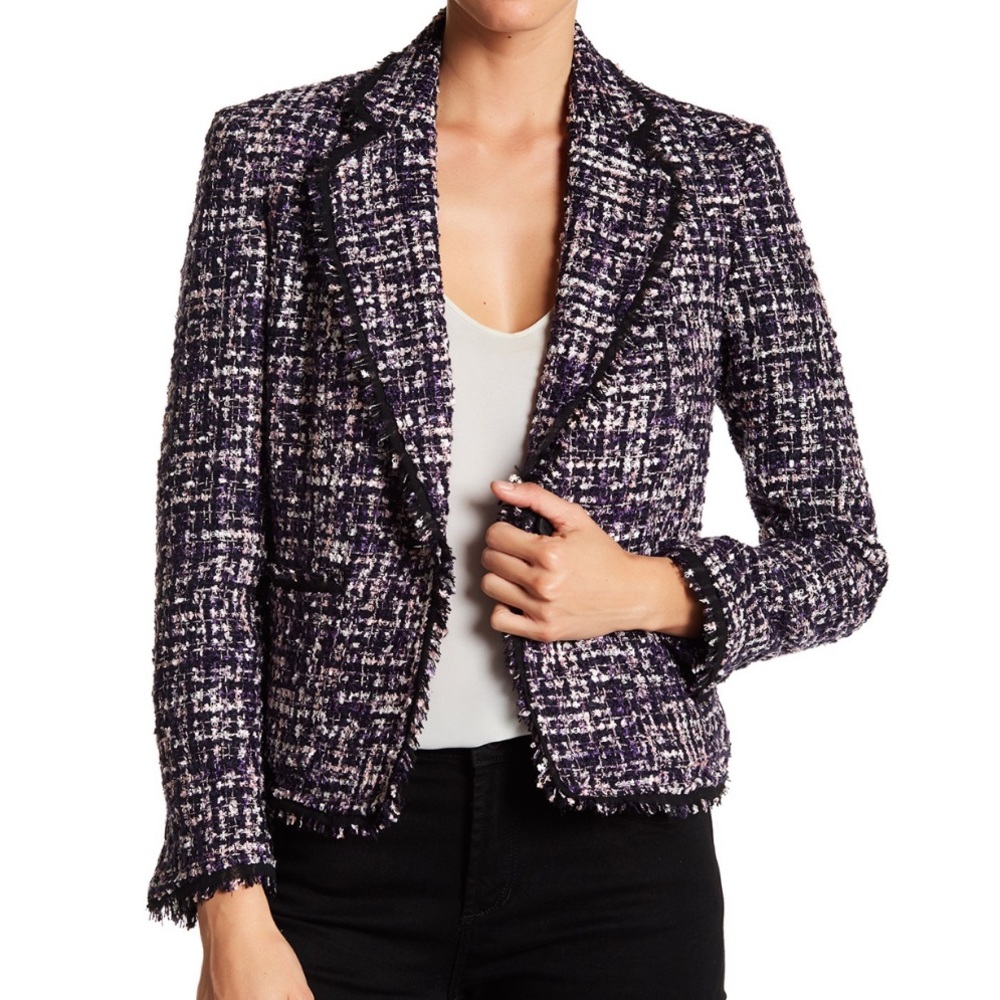 Anne Klein Bouclé Tweed Blazer Jacket NWT